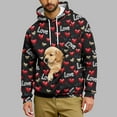 thumbnail image 2 of VBVC Men's Heart Dog Pouch Hoodie,Large Pocket Pet Carrier Sweatshirt,Puppy Pullover for Hiking Workout,Gray,Size S, 2 of 5