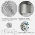 thumbnail image 4 of Designart 'Fractal Bulgy White 3D Waves' Abstract Circle Metal Wall Art, 4 of 5