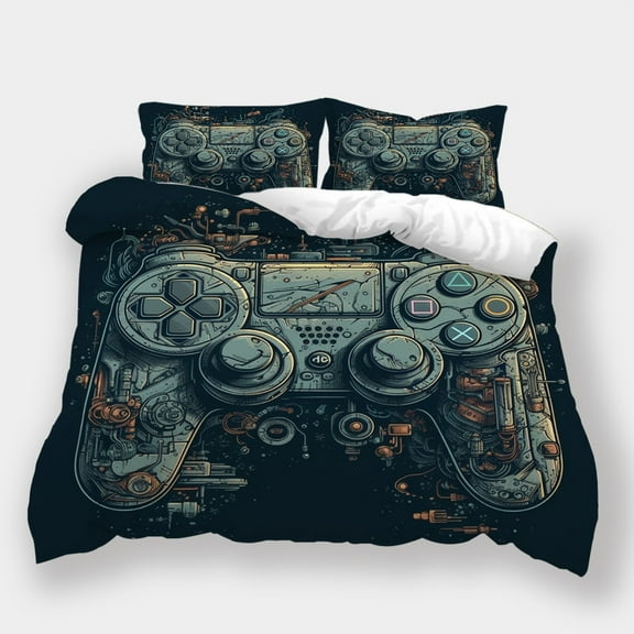 Home Bedclothes Game Handle Printed Bedspreads Teenager Fashion Bedroom Decor Bedding Set,Twin (68"x86")