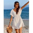 thumbnail image 4 of Oudiya Women Swimsuit Cover Up V Neck Bathing Suit Cover Ups Dress Bikini Beach Wear, S-3XL, 4 of 6