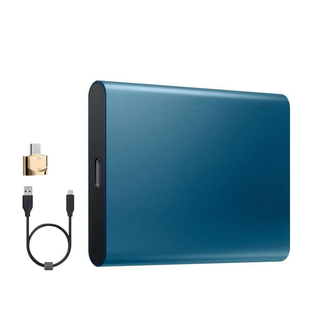 Disco duro de estado sólido SSD Computadora portátil Type-C USB 3.0 Disco duro móvil de 2TB de velocidad rápida, Azul kenally EL001897-03B