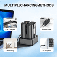 thumbnail image 3 of 2-Pack 7200mAh Replacement Battery with Charger Station for Ring Video Doorbell 2/3/3 Plus/4, Spotlight Cam, Stick Up Cam and Peephole Cam Indoor, 3 of 5
