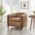thumbnail image 4 of NPD Furniture Ruth Faux Leather Accent Arm Chair in Vintage Cider, 4 of 12