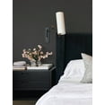 thumbnail image 3 of Advantage Eagen Black Linen Weave Wallpaper, 3 of 3