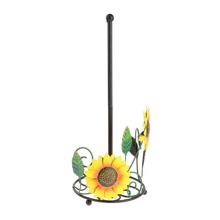 Metal Sunflower Paper Towel Holder