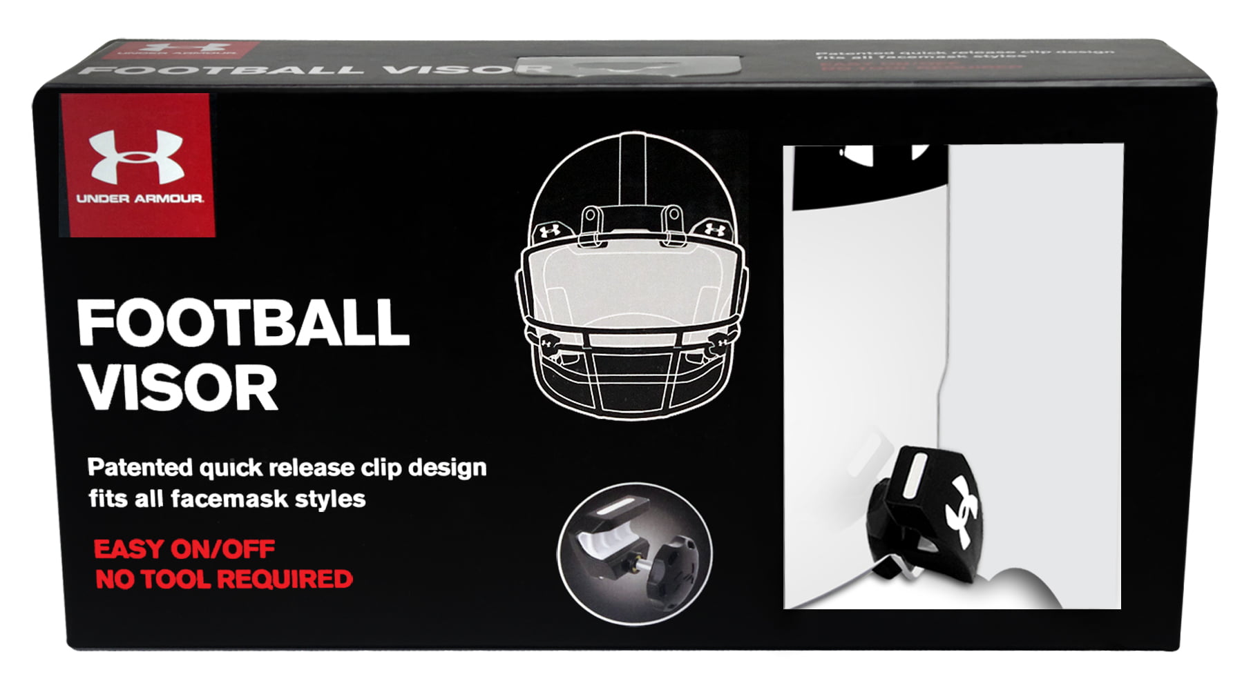 activación cerrar Túnica UNDER ARMOUR Football Helmet Visor Mens Standard Gray Mirror Visor - 9903 -  Walmart.com