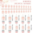 thumbnail image 4 of 192 Pieces False Nails Kit  French Fingernails Short Natural False Nails for Gluing Press On Nails for Women  10 Sizes, 4 of 7
