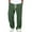 Dark Green #010, variant on Mohiass Waffle Texture Pants Men Drawstring Wide Leg Hippie Pants Lightweight Breathable Hiking Sweatpants Lounge Trousers Light Green M