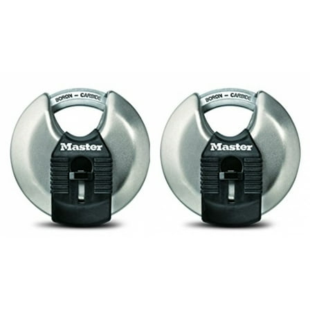 Master Lock M40XKAD Magnum Heavy Duty Stainless Steel Discus Padlock 2-Pack