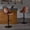 Brown-2pc, variant on AUNEKIV Bar Stools Set of 2, Swivel Counter Height Bar Stools, Adjustable PU Leather Bar Chairs with Back and Footrest, Modern Armless Counter Stools, Island Chairs for Bar Kitchen, Black