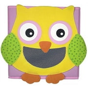 Cute Collapsible Storage Bins W/ View Window- Foldable Cubes - 11x11 in. Folding Box (Owl)