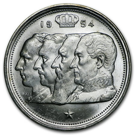 1948-1954 Belgium 100 Francs Four Kings BU