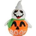 thumbnail image 2 of Northlight 39" Prelit LED Standing Jack-O-Lantern Ghost Halloween Decoration - Orange/White, 2 of 3