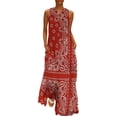 thumbnail image 3 of Red Bandana Long Dress Dress for girls elegant party dress for women beach sexy for women, 3 of 6