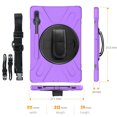 thumbnail image 2 of Case de tableta para Samsung Galaxy Tab S7 Plus/S8+/S7 Fe 12.4 '' con soporte de rotación de 360 ° y correa de mano y correa para el hombro Ikkle TabS7 plus/S8+/S7 FE 12.4, 2 of 10