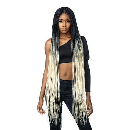 Sensationnel Cloud 9 Swiss Lace Wig 4X4 Lace Parting Box Braid 50 (T1B/613)