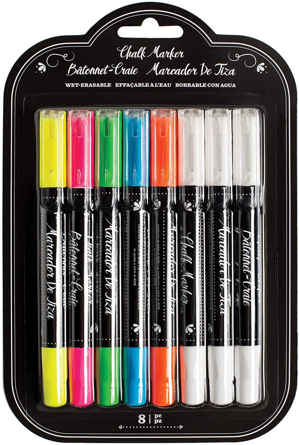 Download Erasable Chalk Markers by | set of 8 markers, multi-color, MULTI-SURFACE USES: Erasable chalk ...