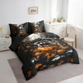 thumbnail image 3 of Manfei Spooky Pumpkin Bed in a Bag Full Size,Halloween Bed Set,Cute Raccoon Bedding Full Size,Breathable Room Decoration Reversible,7 Pieces, 3 of 7