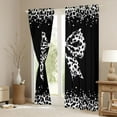 thumbnail image 3 of Castle Fairy Grey Bow Blackout Curtains Set of 2 (52x84 Each),Leopard Window Curtains, 3 of 6