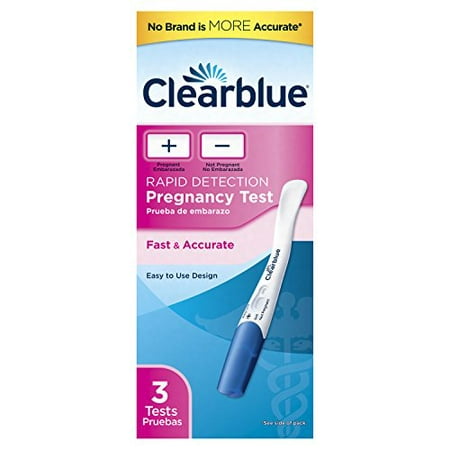 Clearblue Rapid Detection Pregnancy Test, 3 Count   Prueba de embarazo Rapid Detection