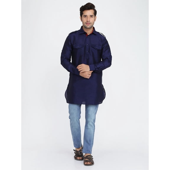 Mens Indian Bollywood Style Silk Designer Shirt / Mens Kurta /Pathani Kurta