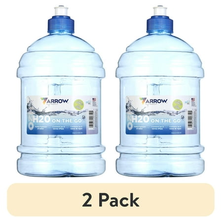 (2 pack) Arrow, Beverage Storage, H2O On The GO Sport Bottle, 2.2 Liters, 2.2 l, perfect for chilled drink preparation.