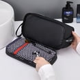thumbnail image 3 of Double-Layer Travel Toiletry Bag, Men Essentials Shaving Dopp Kit Organizer with Dry Wet Separation, 3 of 5