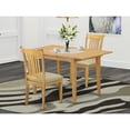 thumbnail image 4 of East West Furniture Norfolk 3-piece Traditional Wood Dinette Table Set in Oak, 4 of 4