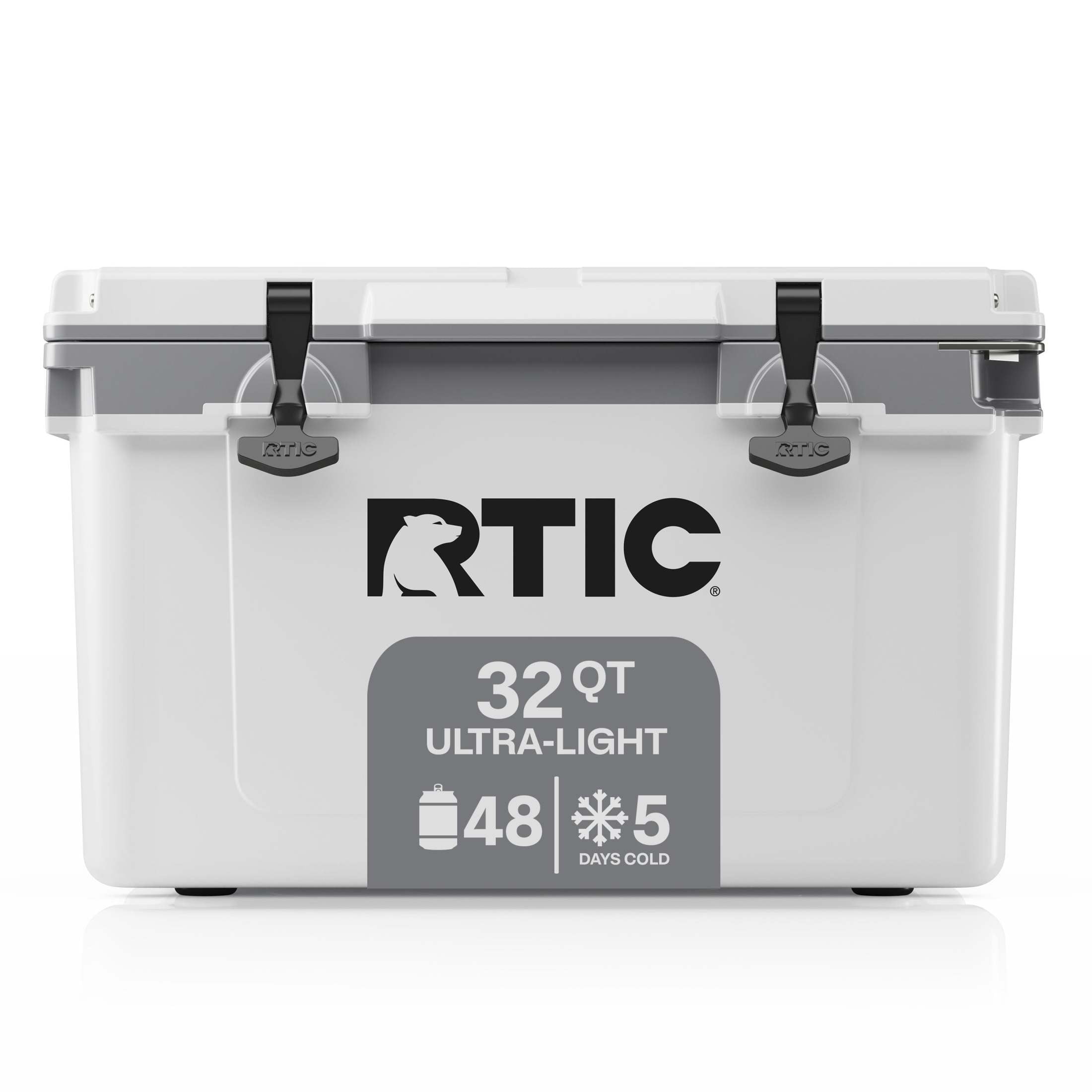 (3 pack) RTIC Ultra-Light 32 Qt Hard-Sided Ice Chest Cooler, Fits 48 Cans, White & Grey