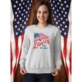 thumbnail image 2 of Liberty 4Th Of July Waving Flag Sweatshirt Women -Image by Shutterstock, Female 4X-Large, 2 of 7