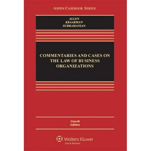 Pre-Owned Commentaries and Cases on the Law of Business Organization (Aspen Casebook Series) (Hardcover) 145481361X 9781454813613