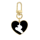 thumbnail image 1 of Llavero de Metal Unbranded Skate Sport Negro Corazón Dorado, 1 of 3