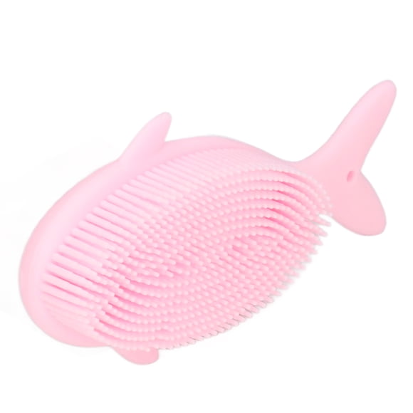 Cepillo de la ducha, diseño elevado del cepillo del baño del silicón de los juguetes del baño de los niños de la historieta del cepillo del baño del bebé