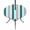 Turquoise, variant on Round Outdoor Tablecloth with Umbrella Hole and Zipper, Beige Grey Striped Tablecloth with Elastic Waterproof, Minimalist Farmhouse Stripe Patio Table Covers for 45" - 54" Picnic Pool Tables