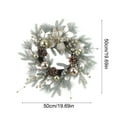 thumbnail image 3 of LanSuare Christmas Wreath, 30" Artificial Christmas Decorations Wreath with Balls, Pine Cones, White Berries,Pine Needle and Artificial Flower for Outdoor Indoor Christmas Decorations, 3 of 6