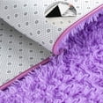 thumbnail image 6 of FUDAKUNA Soft Fluffy Area Rugs Purple Shaggy Non-Slip Backing Floor Mats 24" x 63" Plush Carpet for Living Room Bedroom, 6 of 7