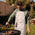 thumbnail image 4 of Pink Checkered Cow Pattern Apron-Garden Aprons for Women with Pockets-Cotton Linen Waterproof Kitchen Cooking Gardening Aprons Adjustable for Kitchen,Cooking,BBQ and Salon 33x27 Inch, 4 of 7