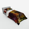 thumbnail image 3 of Ambesonne Scenery Bedding Set 4 Pcs, Imaginary Forest View, Queen, Orange Brown, 3 of 3