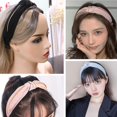 thumbnail image 1 of Diademas para mujer, 3 paquetes, banda para el cabello de tela, diadema ancha y lisa, 1 of 2