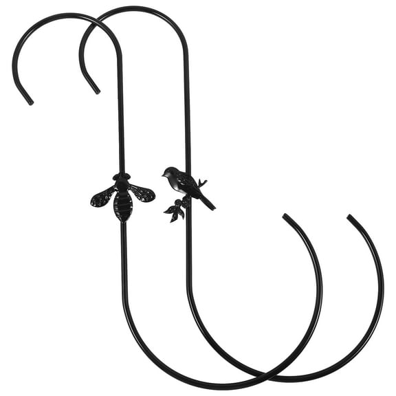 Nishuna 2Pcs Bird Feeder Hook Hanging Basket Hooks Garden S Hooks Plant Hooks for Hanging Baskets