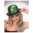 thumbnail image 2 of St Patricks Day Green Glitter Leprechaun Costume Derby Hat, 2 of 2