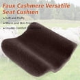 thumbnail image 4 of Faux   Seat Cushion 20 Inch, 18mm Medium Pile Seat Pad with Non-Slip TPE Backing for , SUVs, , Office Chairs, Brown, 4 of 6
