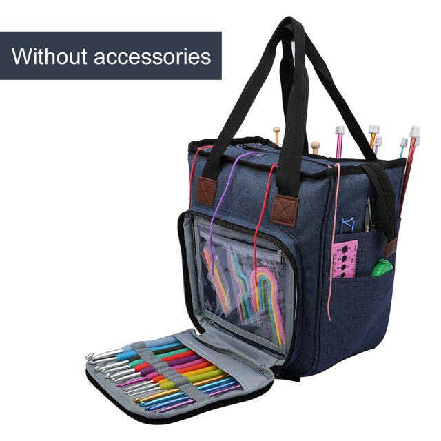 Coofit Knitting Bag Creative Large Capacity Yarn Storage Organizer Crochet Tote Bag