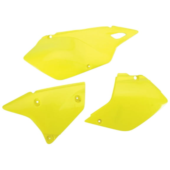 UFO Yellow Plastic Rear Side Panels 2000-2023 Suzuki DRZ 400 (SU03979102)