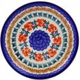 thumbnail image 2 of Polish Pottery 9¾-inch Lunch Plate (Red Cornflower Theme) Hand Painted in Boleslawiec, Poland + Certificate of Authenticity, 2 of 6