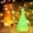 Clear, variant on Lighted Glass Christmas Tree Figurine Glass Christmas Decoration Battery Operated for Centerpieces Window Tabletop Mantel