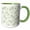 Green/White, variant on 3drose, Jumping Zebras on Soft Green, 11oz Mug