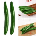 thumbnail image 6 of opvise Simulation Vegetable Realistic No Withering Wear-resistance Photography Props Simulation Foam Cucumber Model for Dining Room Green, 6 of 7