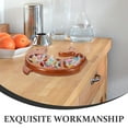 thumbnail image 3 of PAMINGONO Whale-Shaped Wood Fruit Divided Tray Charcuterie Platter with Natural Wood Finish, 3 of 7