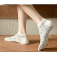 thumbnail image 3 of CoCozhu 5 Pairs Charming Vintage Embroidered Floral Crew Socks for Women - Combed Cotton Elegance Size5-8, 3 of 7